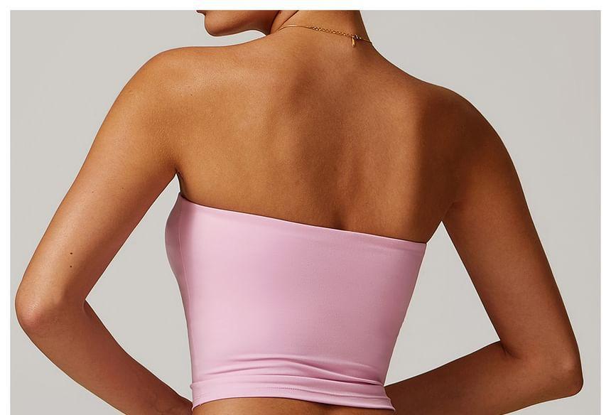 Plain Crop Sports Tube Top Product Image