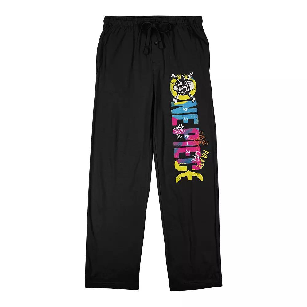 Men's One Piece Live Action Pajama Pants, Size: XXL, Black Product Image