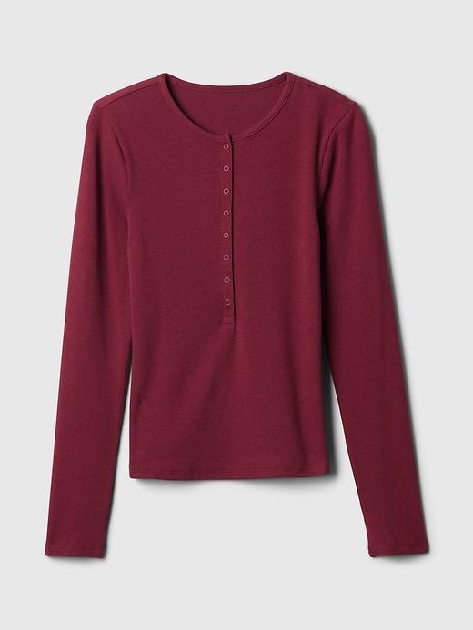 Modern Rib Henley T-Shirt Product Image