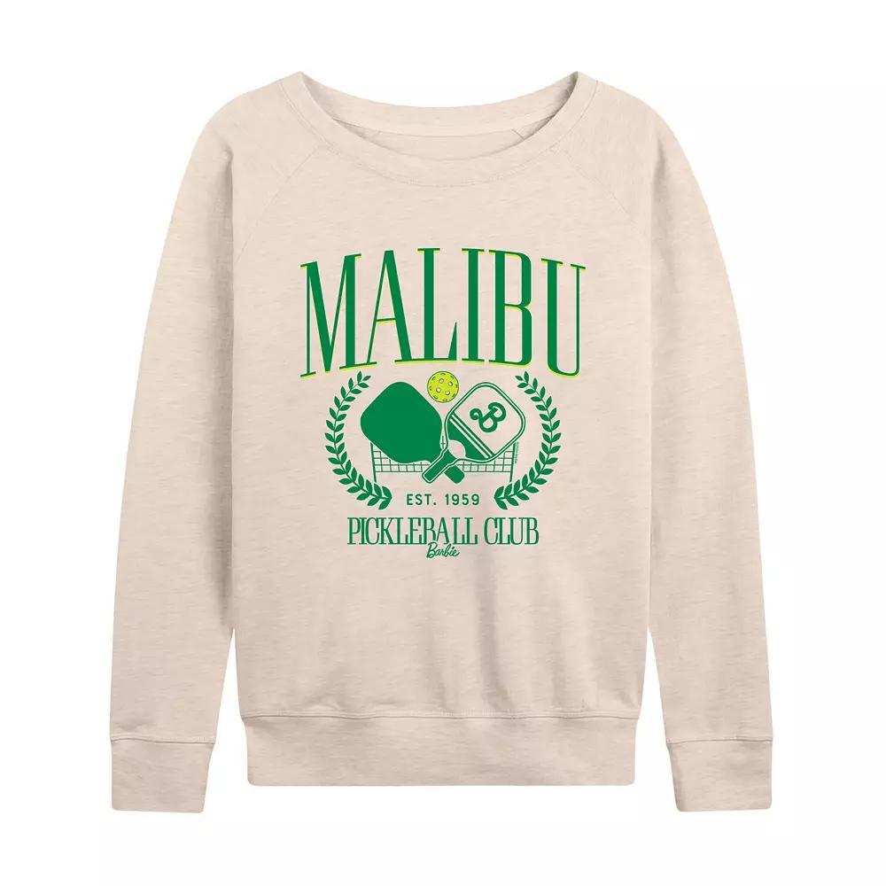 Womens Barbie Malibu Pickleball French Terry Long Sleeve Tee Product Image