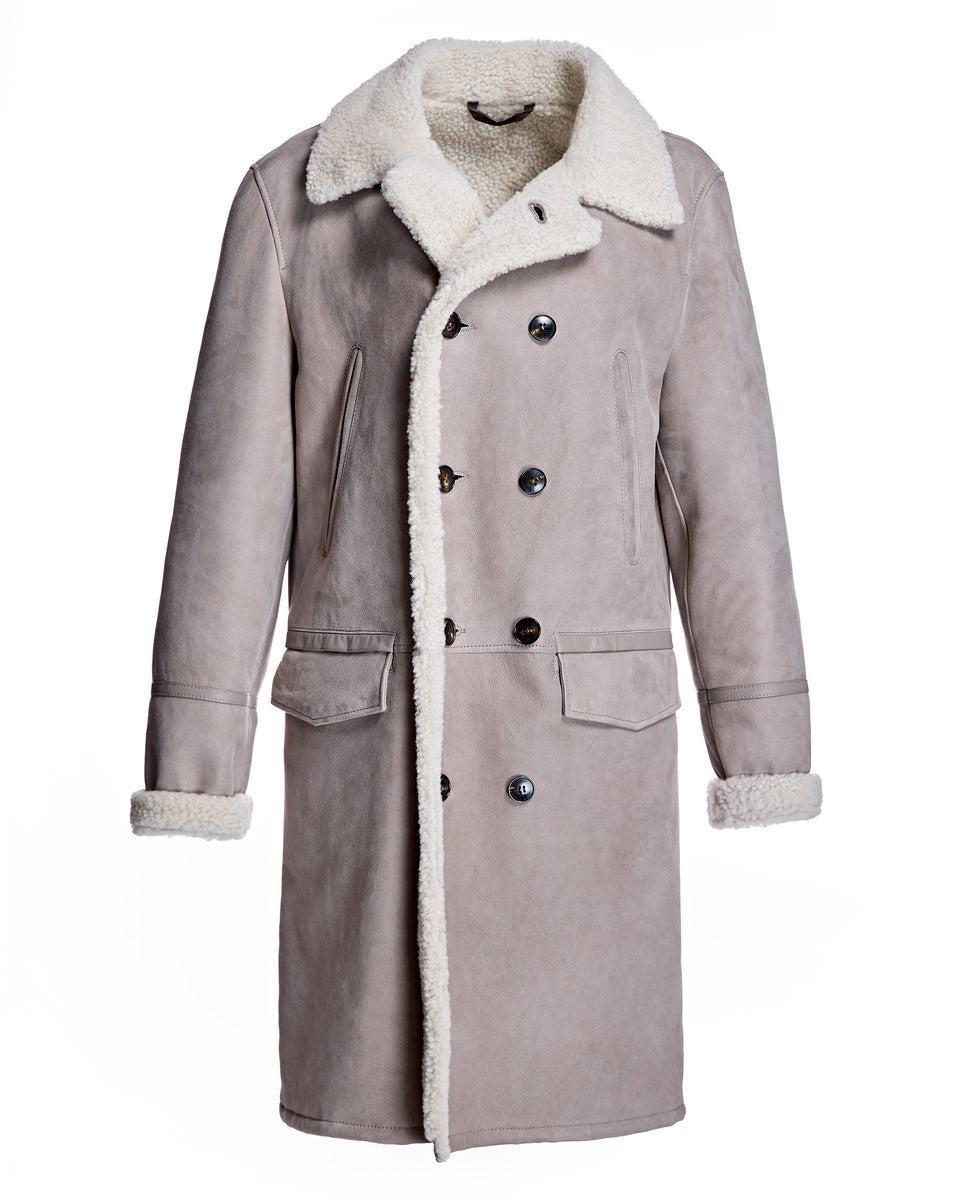 Men's Shearling Peacoat Product Image