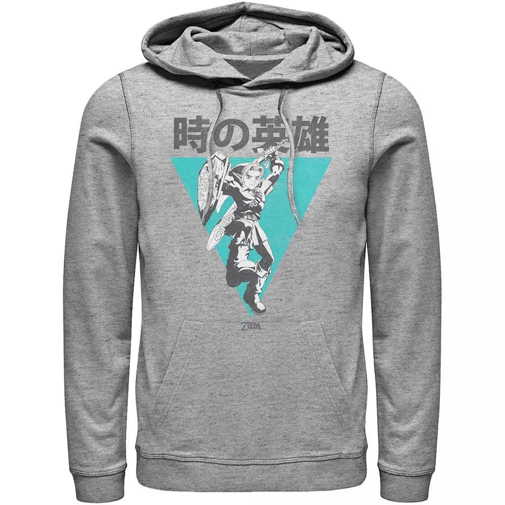 Men's Nintendo Hero Of Time Gaming Hoodie, Size: Large, Athletic Grey Product Image