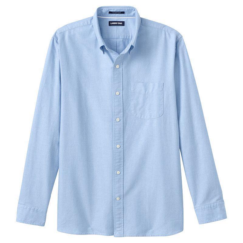 Mens Lands End Button-Down Sail Rigger Oxford Button-Down Shirt Green Product Image