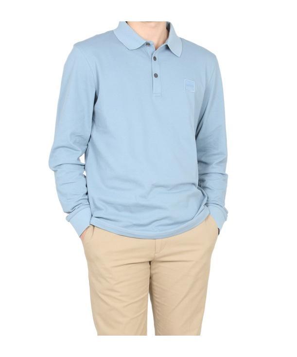 HUGO BOSS Polo With Logo Patch In Blue Product Image