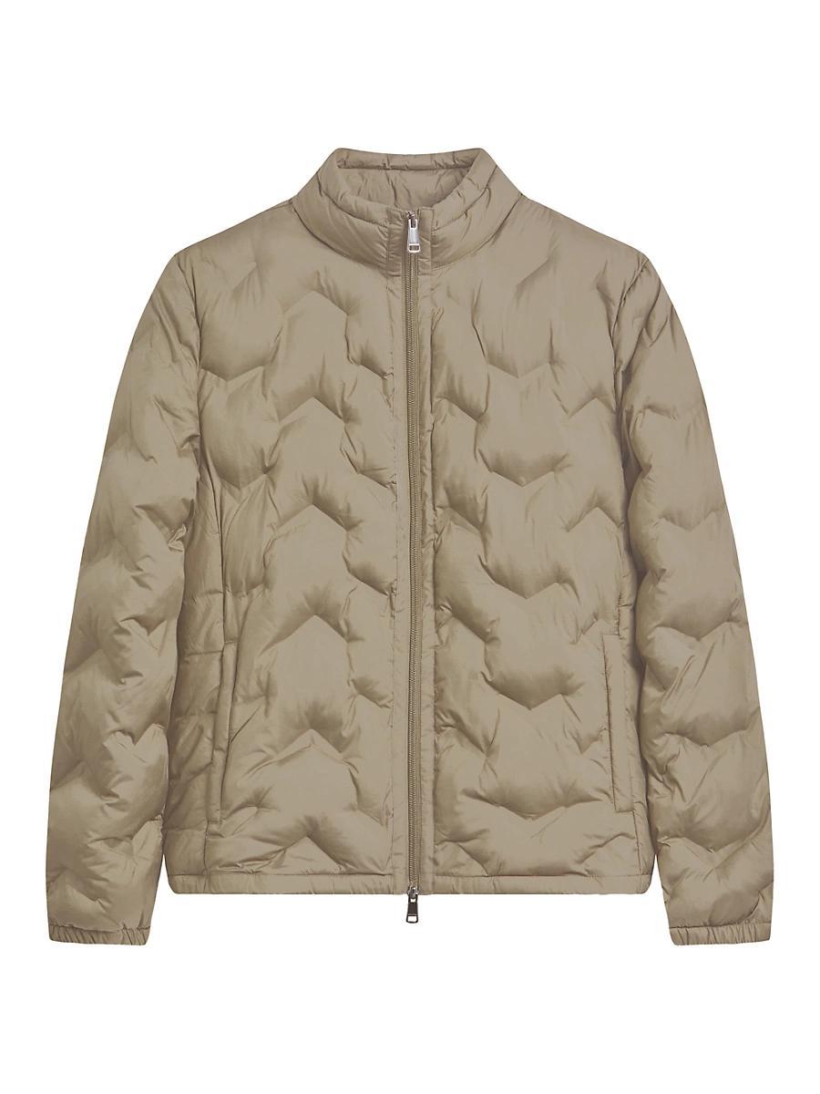 Mens Quilted Zip Bomber Jacket Product Image