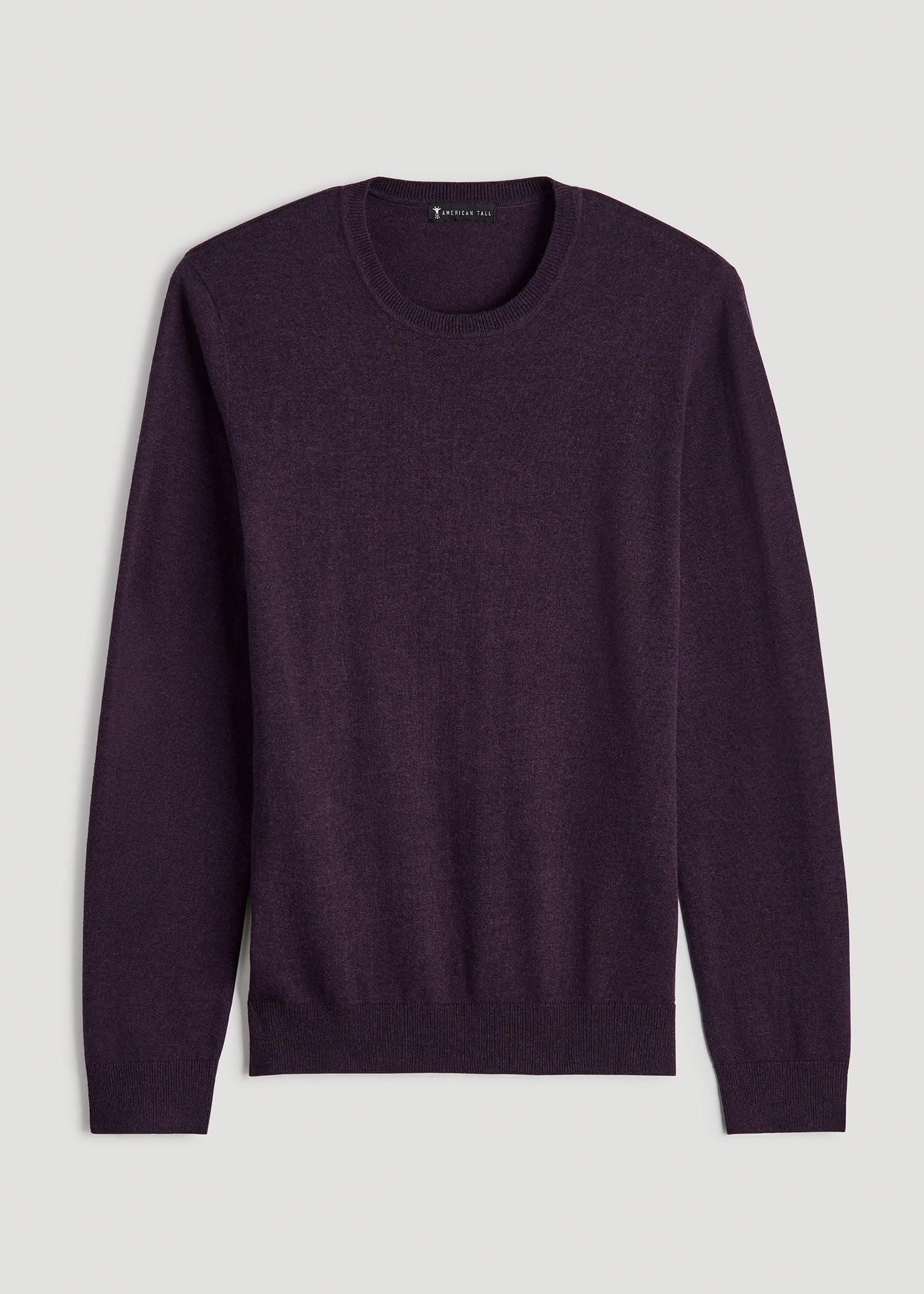 Everyday Crewneck Tall Men's Sweater in Midnight Plum Male Product Image