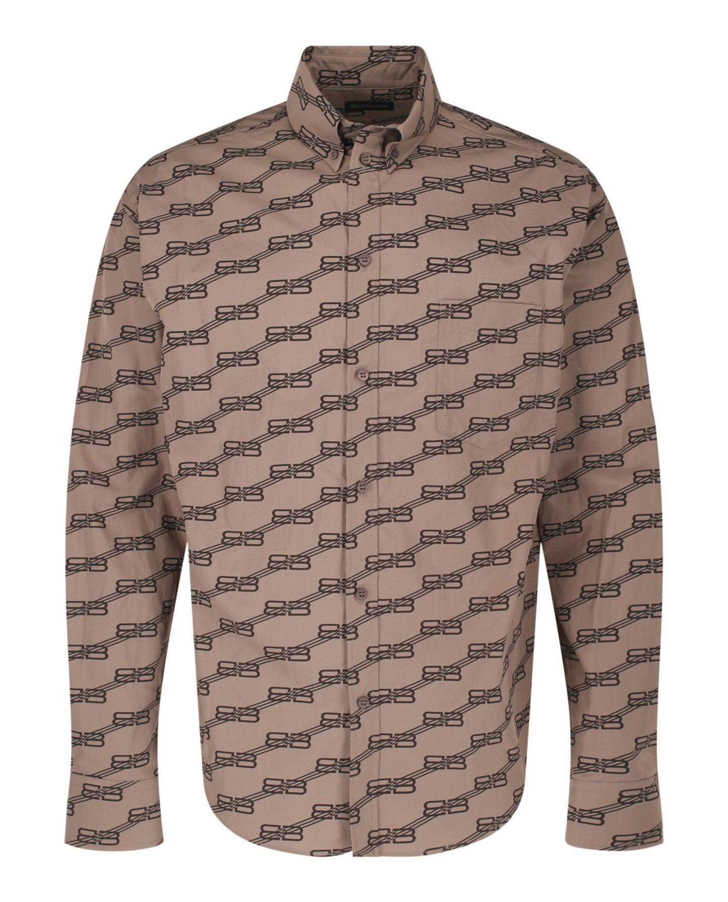 Balenciaga Monogram Long Sleeve Shirt Product Image