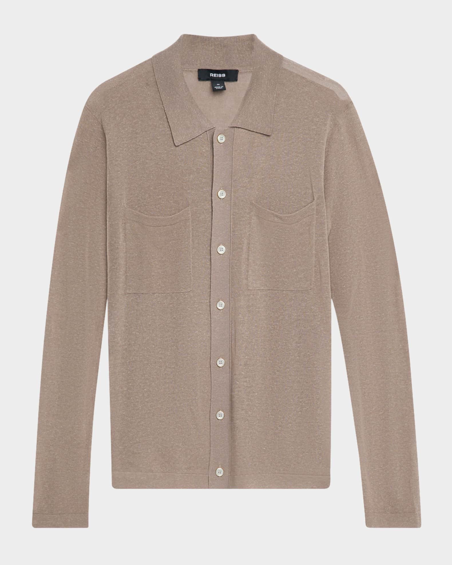 Men's Mellor Knit Casual Button-Down Shirt Product Image