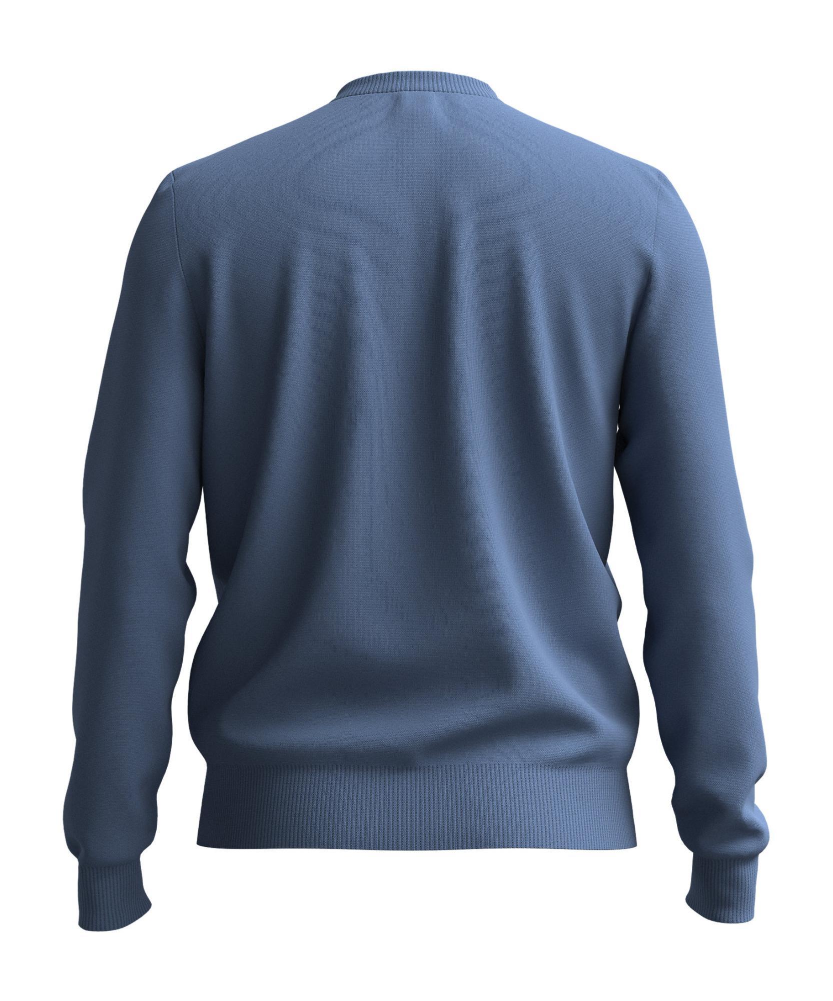 HUGO BOSS Embroidered-logo Cotton Jumper In Blue Product Image