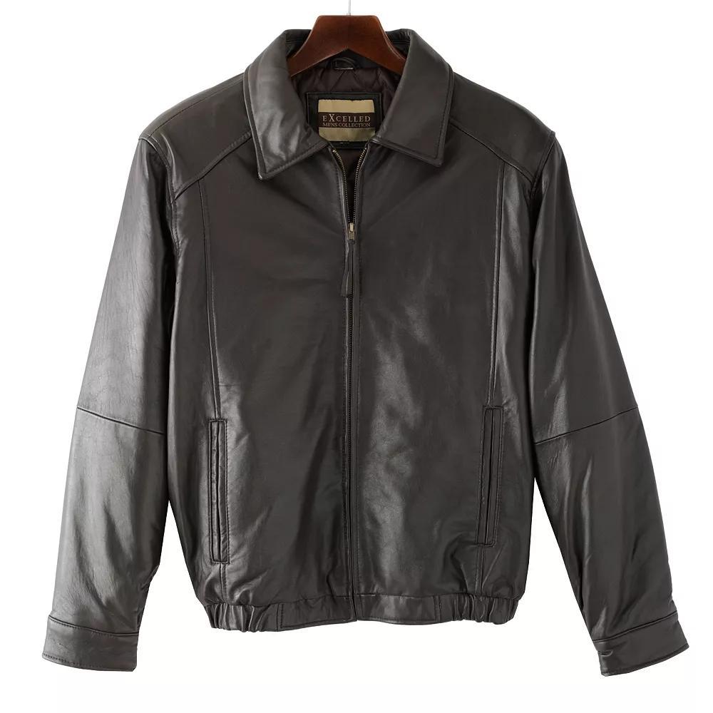 Big & Tall Excelled Leather Bomber Jacket, Men's, Size: XL Tall, Brown Product Image