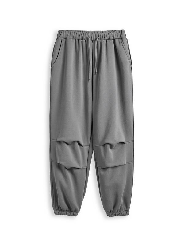 Men's Solid Ruched Bound Feet Jogger Pants Product Image