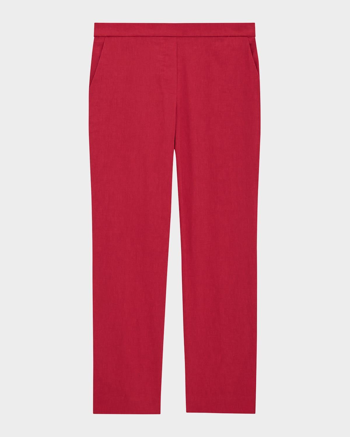 Treeca Good Linen Cropped Pull-On Ankle Pants Product Image