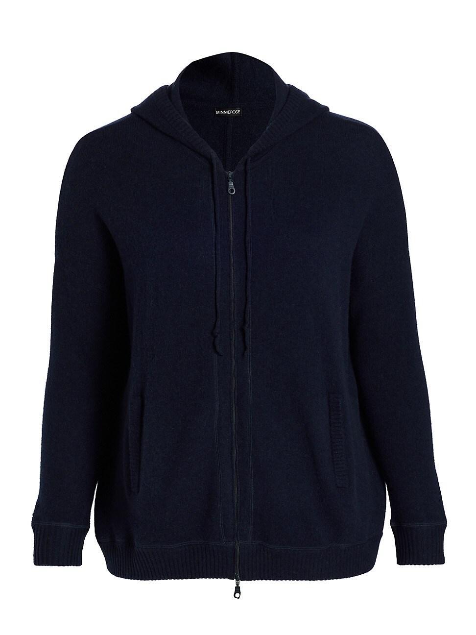 Womens Cashmere Zip-Up Hoodie Product Image