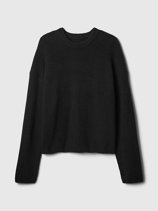 CashSoft Shaker-Stitch Crewneck Sweater Product Image