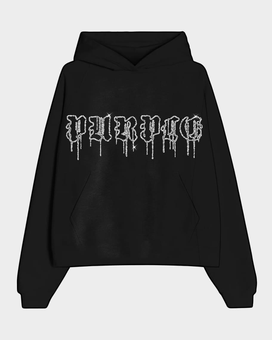 Mens Embellished Drip Logo Hoodie Product Image