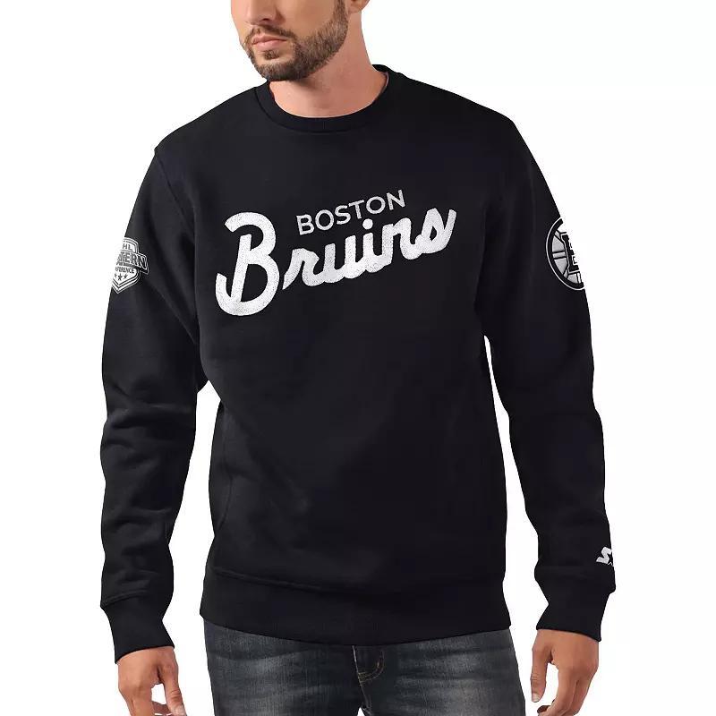 Mens Starter x NHL Ice Boston Bruins Cross Check Pullover Sweatshirt Product Image