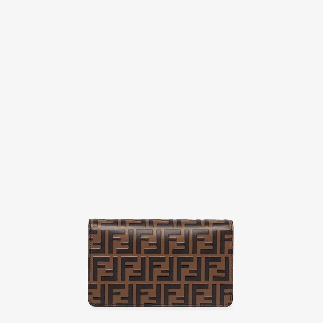 FF Diamonds Wallet On ChainBrown and black FF leather wallet Product Image