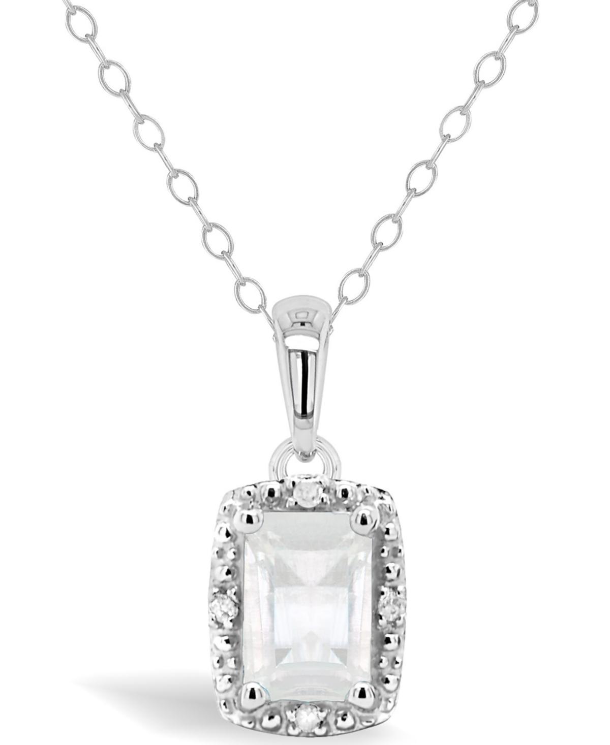 Celebration Gems Sterling Silver Gemstone & Diamond Accent Pendant Necklace, Womens Purple Product Image