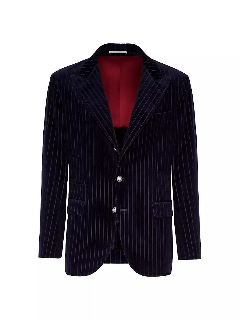 Comfort Cotton Pinstripe Corduroy Deconstructed Blazer Product Image