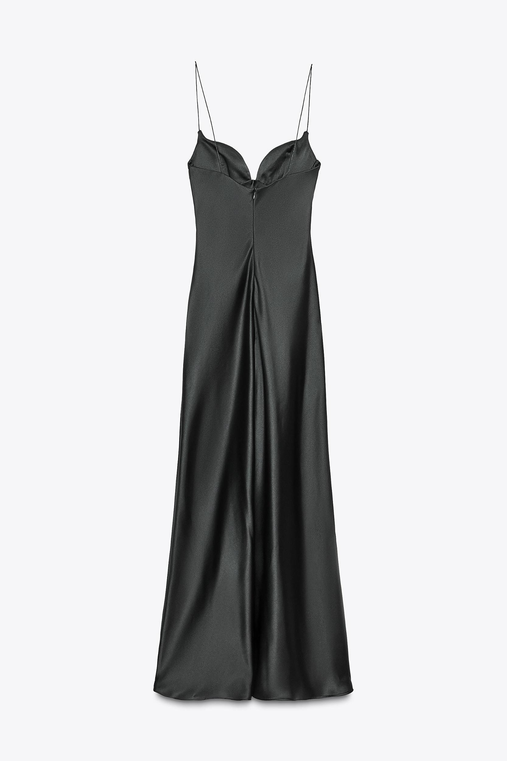 SATIN LONG DRESS Product Image