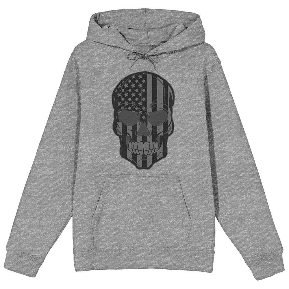 Men's Skull Graphic Hoodie, Size: Medium, Gray Product Image