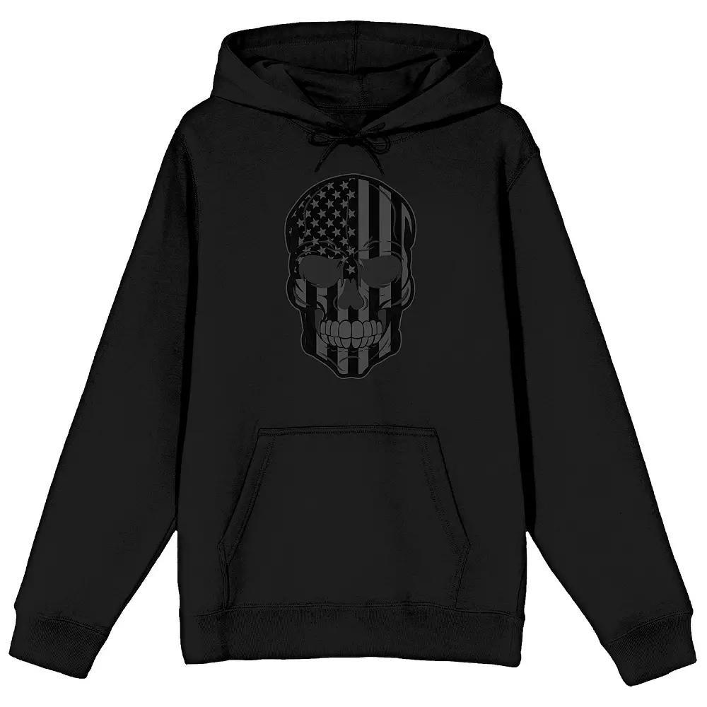 Men's Dark Wavy Flag Hoodie, Size: XL, Black Product Image