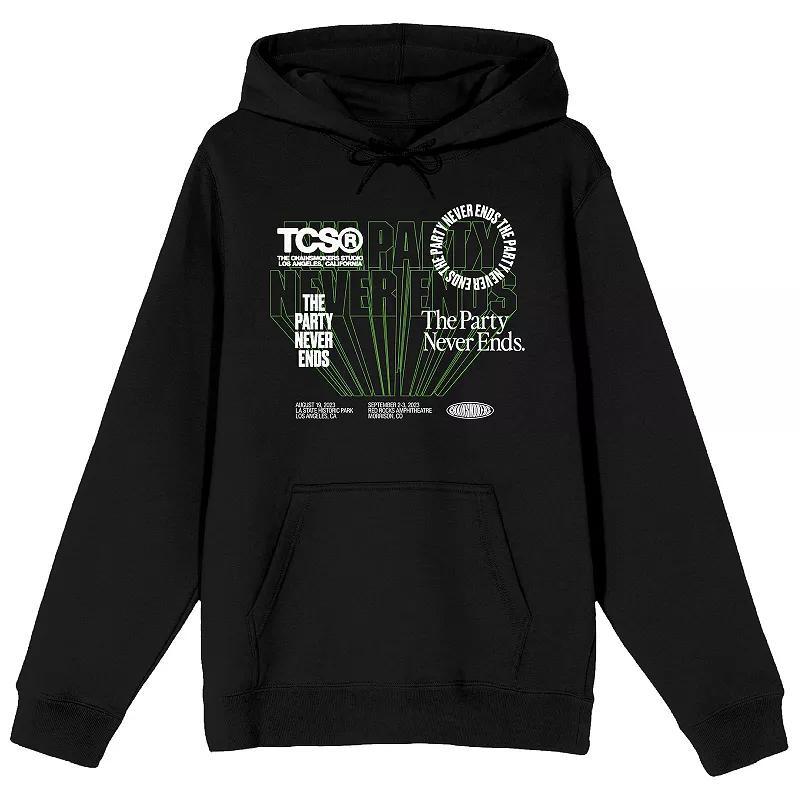 Men's The Chainsmokers Party Never Ends Graphic Hoodie, Size: Small, Black Product Image
