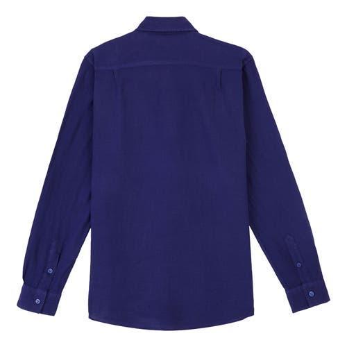 Mens Long-Sleeve Linen Shirt Product Image