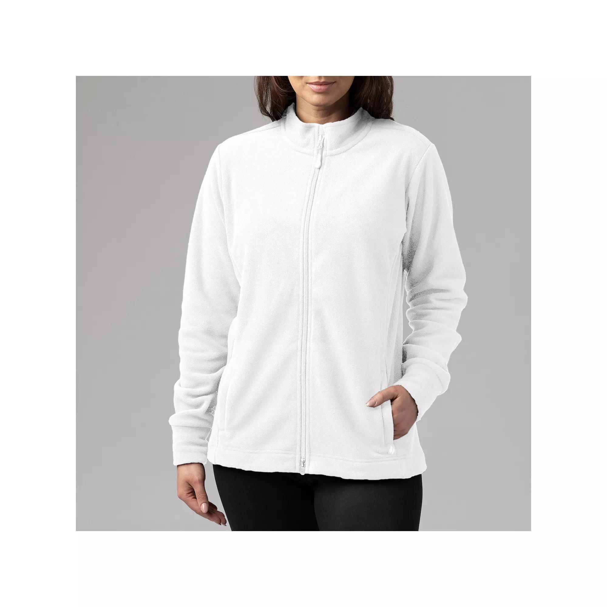 Women's Heat Holders Jasmine Original Super Brushed Fleece Double Zipper Jacket, Size: Medium, Winter White Product Image
