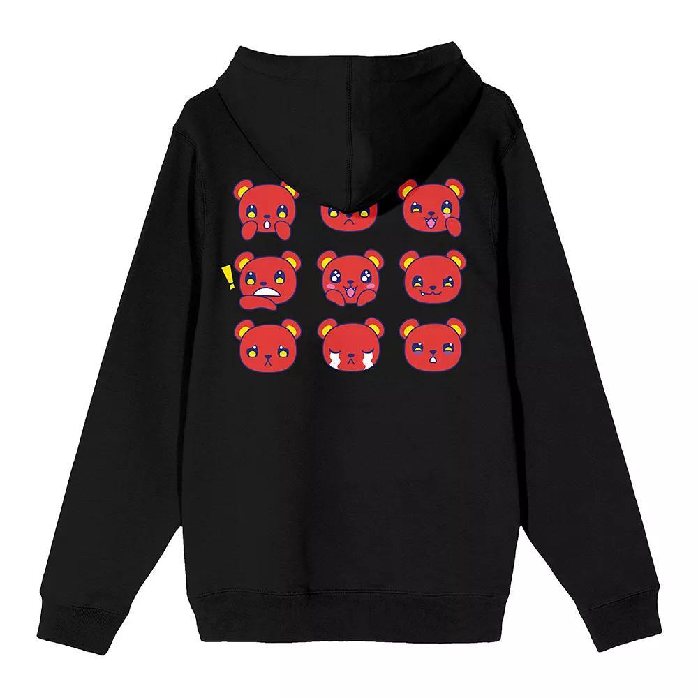 Men's Zhong Black with Red Bear Hoodie, Size: Medium Product Image