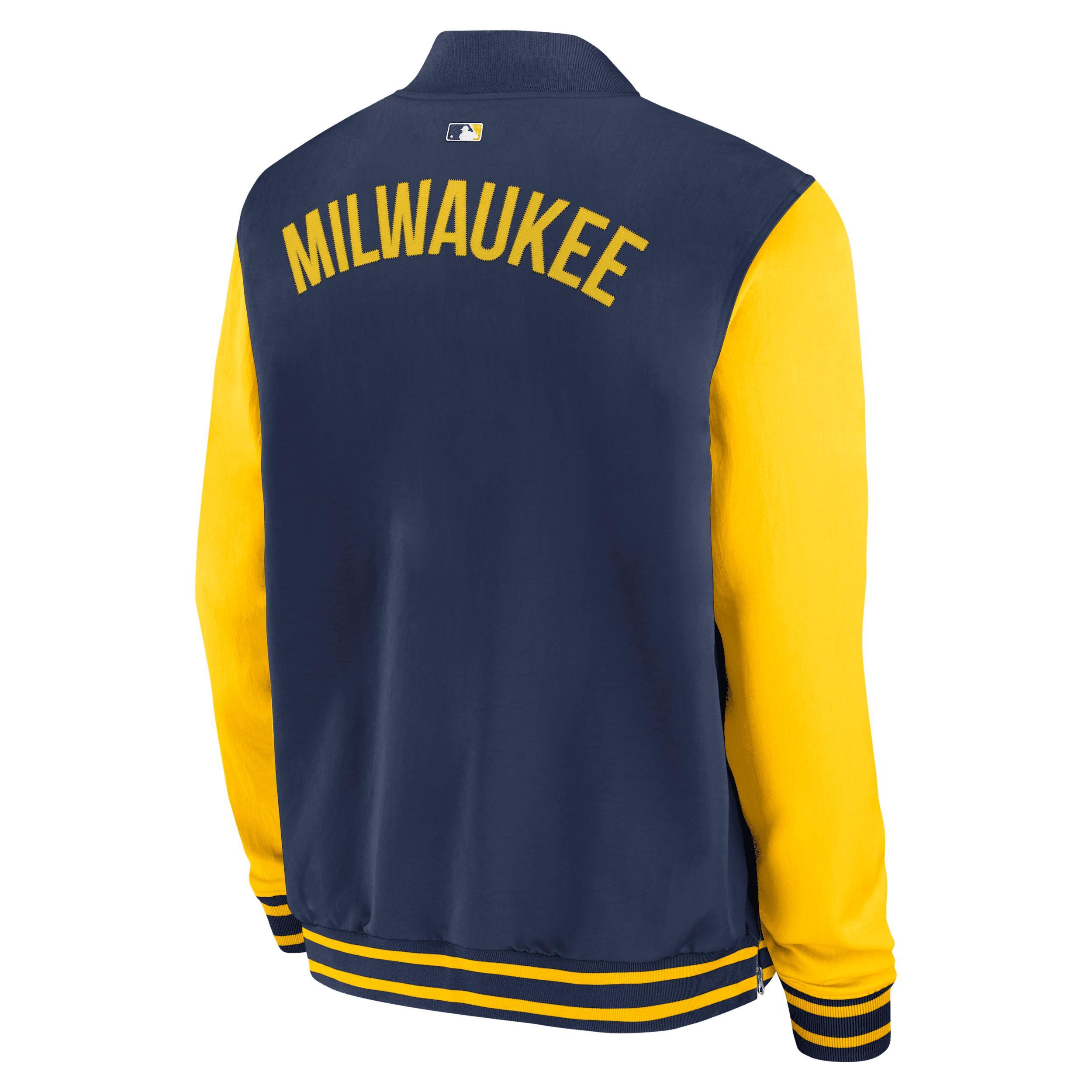 San Diego Padres Authentic Collection Dugout Nike Men's MLB Full-Zip Bomber Jacket Product Image