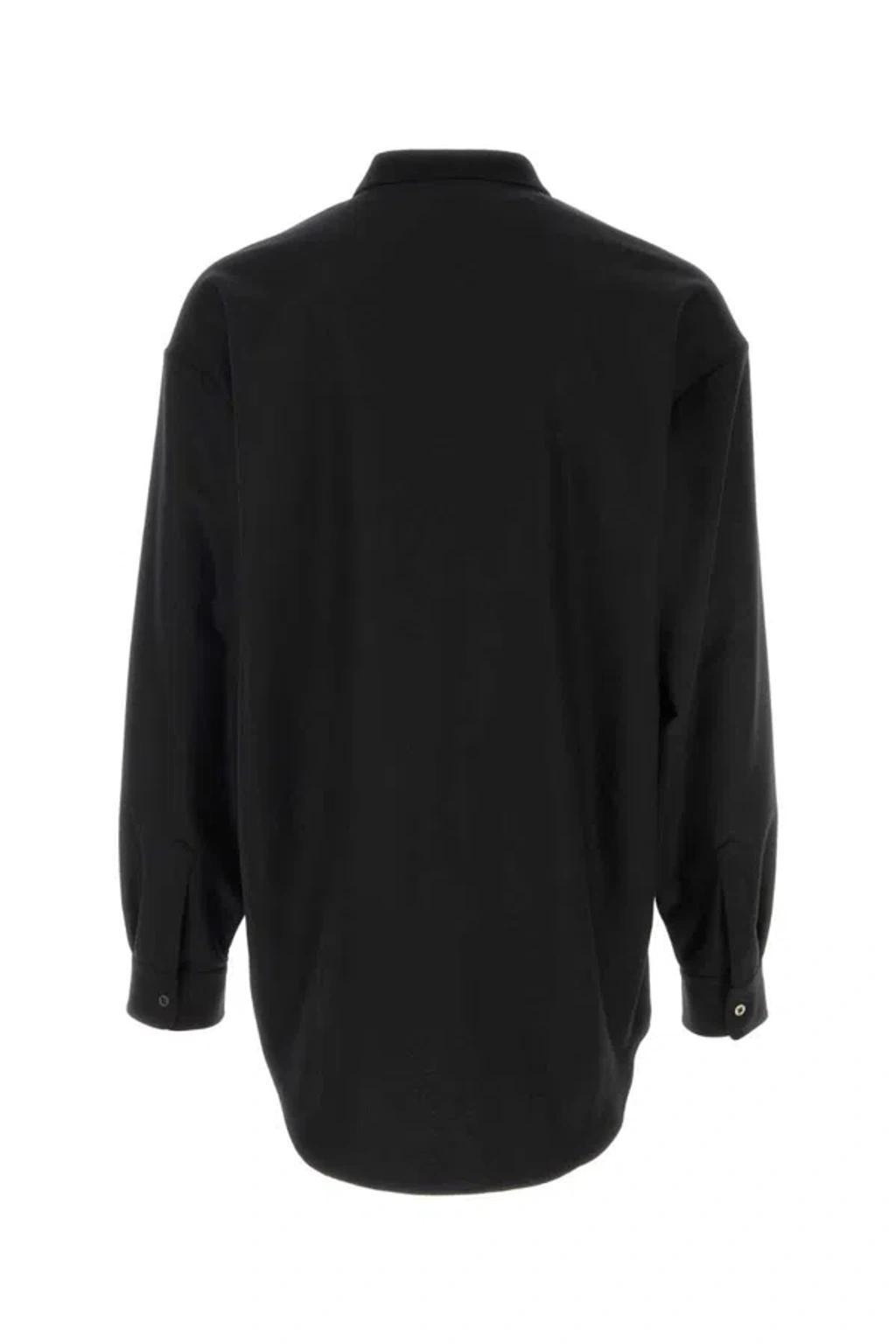 THE ROW Black Wool Blend Stendhal Shirt Product Image