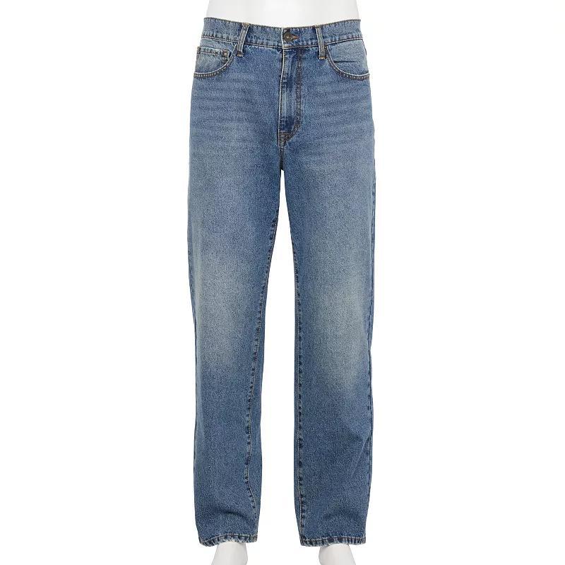 Men's Lazer Loose Fit Denim Jeans, Size: 34 X 32, Marcus Blue Product Image
