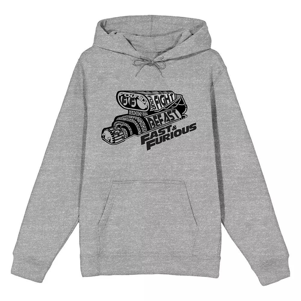 Men's Fast & The Furious Franchise Hoodie, Size: Medium, Gray Product Image