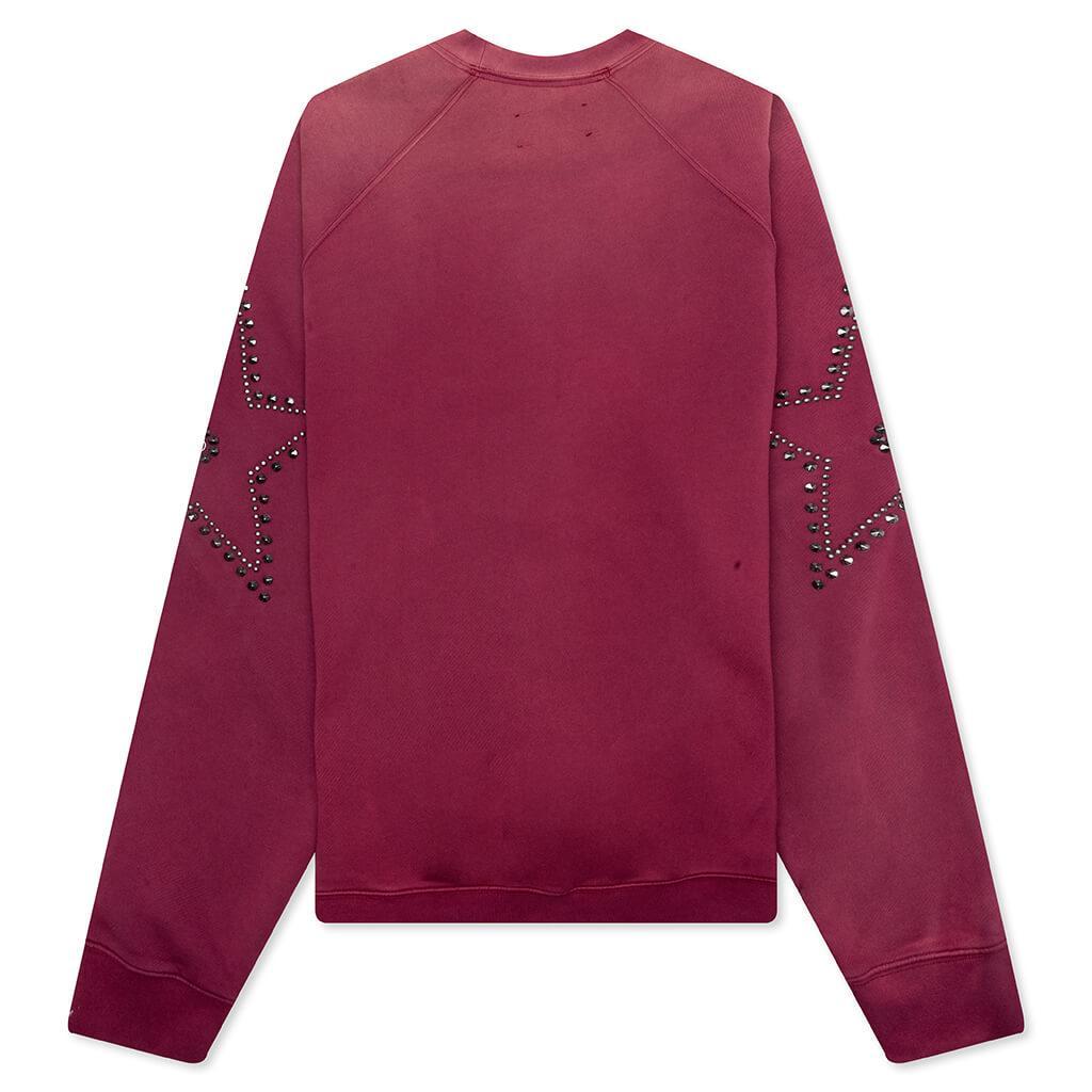 Star Studded Crewneck - Burgundy Male Product Image