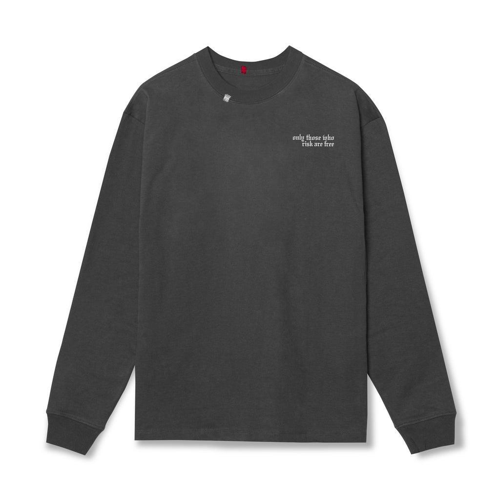 0851. Tech Essential™ Relaxed Long Sleeve  -  Space Grey "Brush Wings/ASRV" Product Image