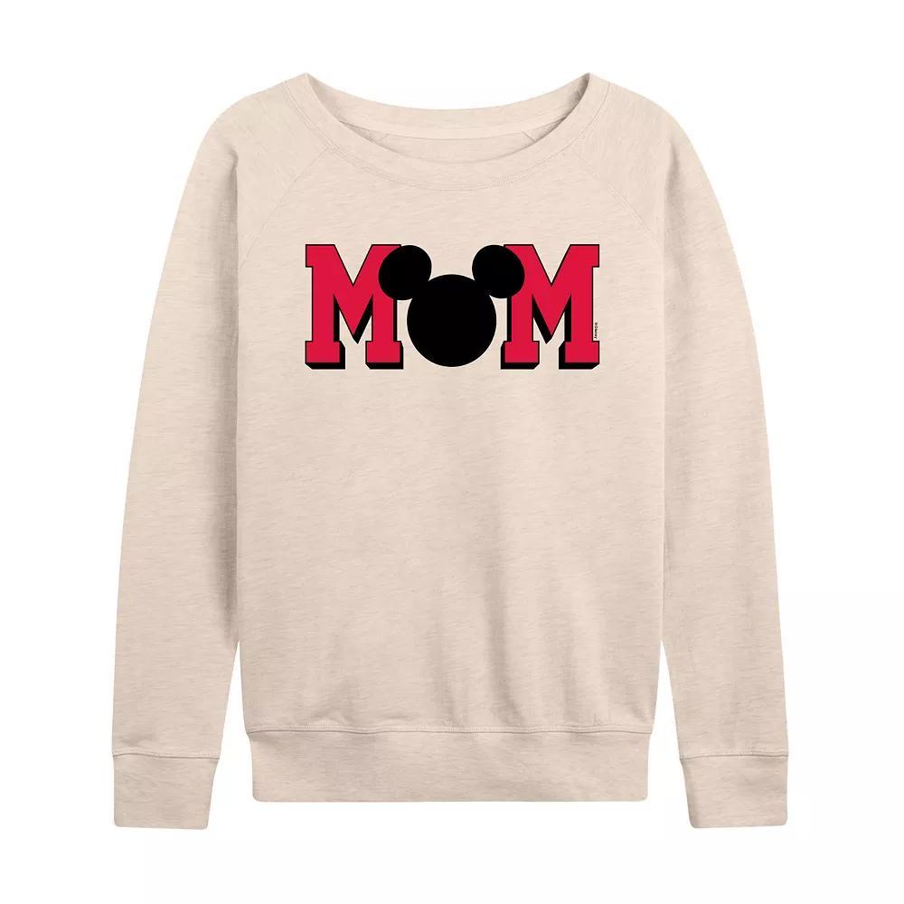 Disneys Mickey Mouse Womens Mom French Terry Long Sleeve Tee Product Image