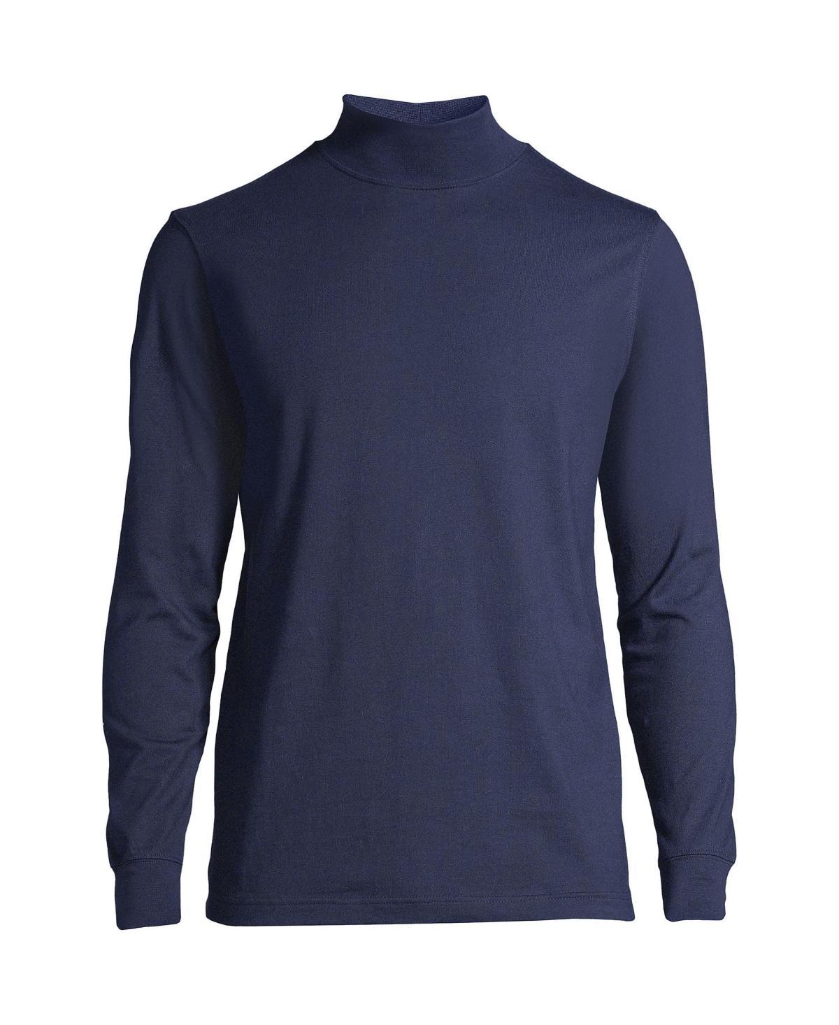 Men's Lands' End Super-T Mock Turtleneck, Size: XL, Radiant Blue Product Image