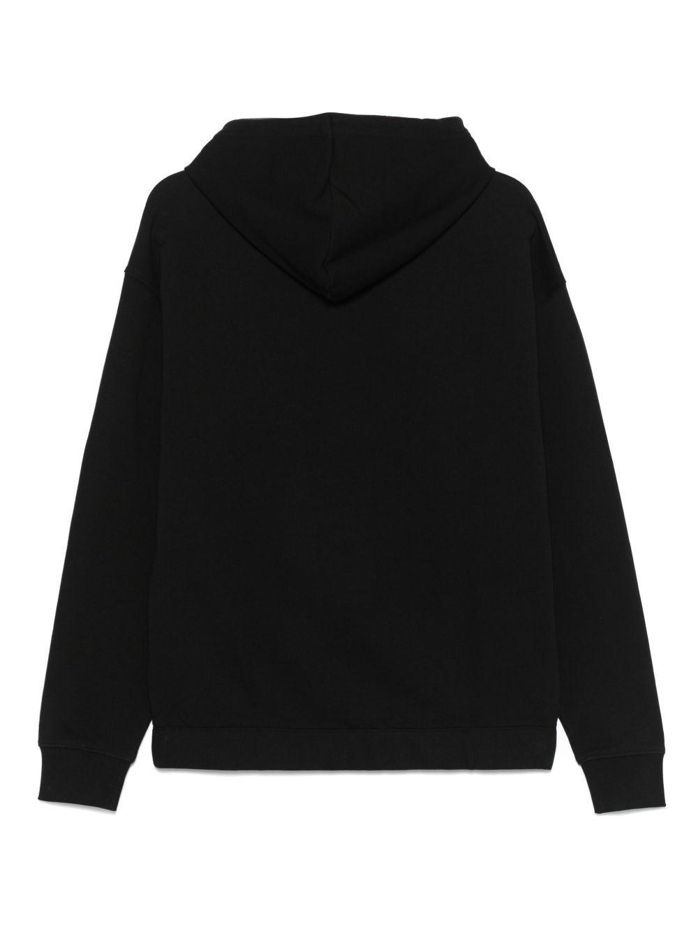 flocked-logo cotton hoodie Product Image