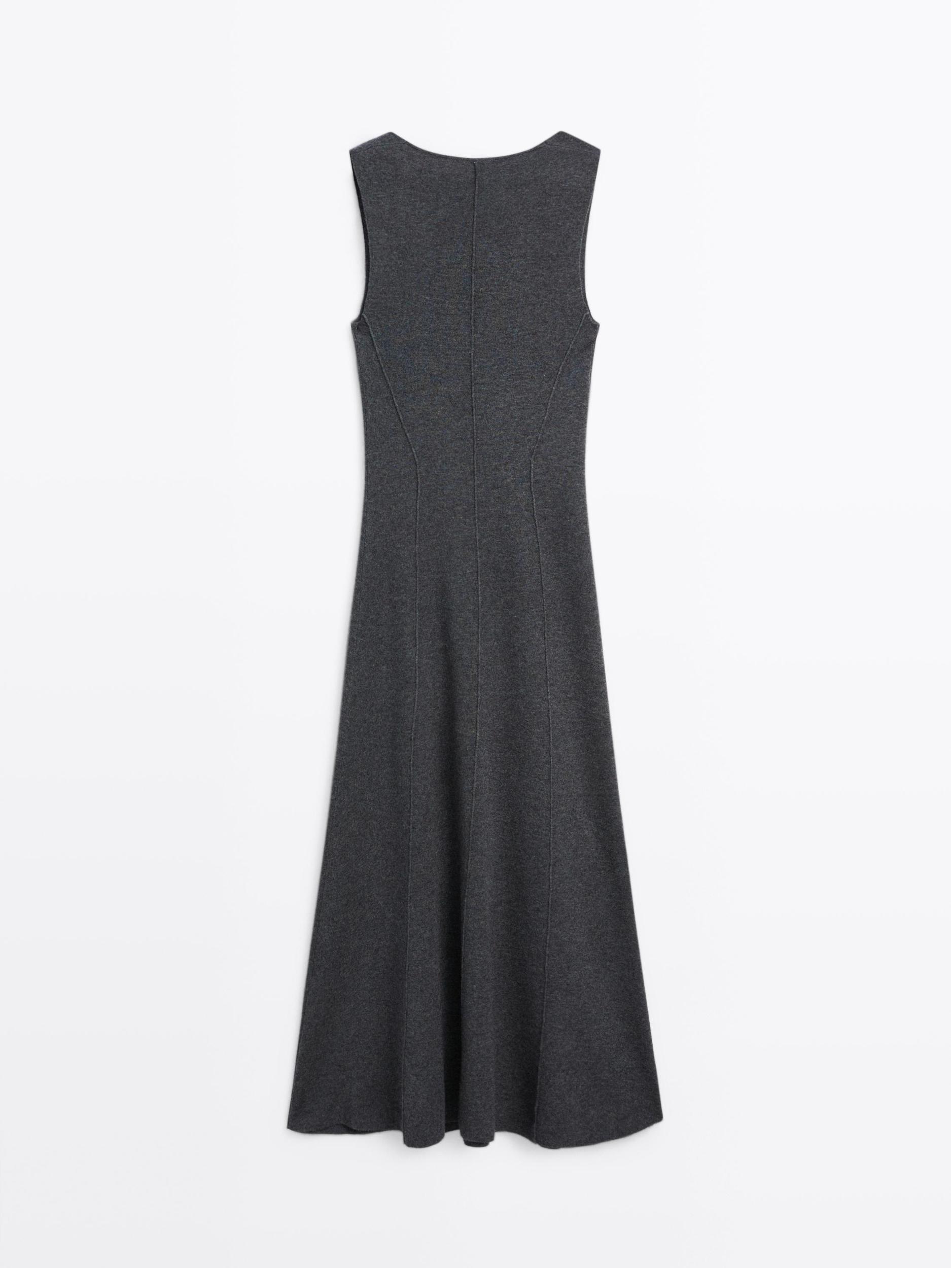 Long A-line knit dress Product Image