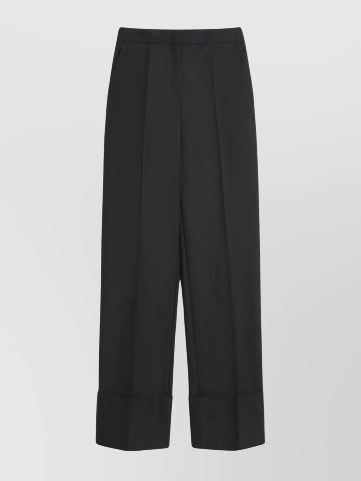 VALENTINO Wool Trousers With Straight Leg And High Waist Product Image