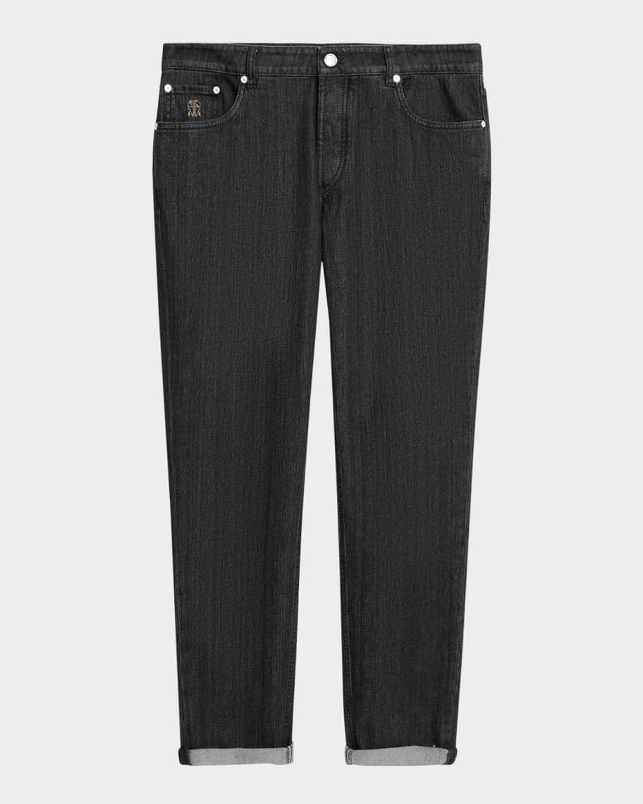 Mens Traditional Fit Five-Pocket Jeans Product Image