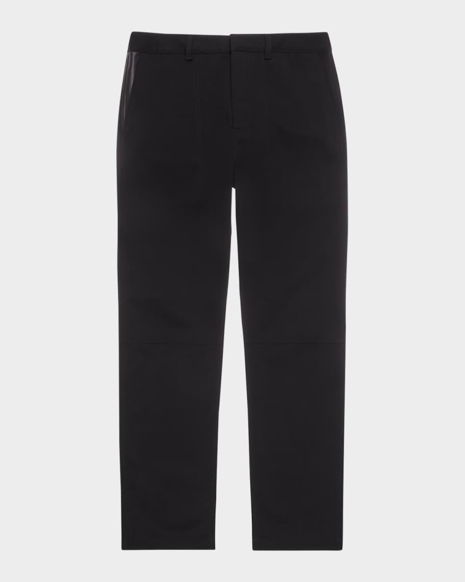 MONCLER Logo Patch Drawstring Trousers In Blue Product Image