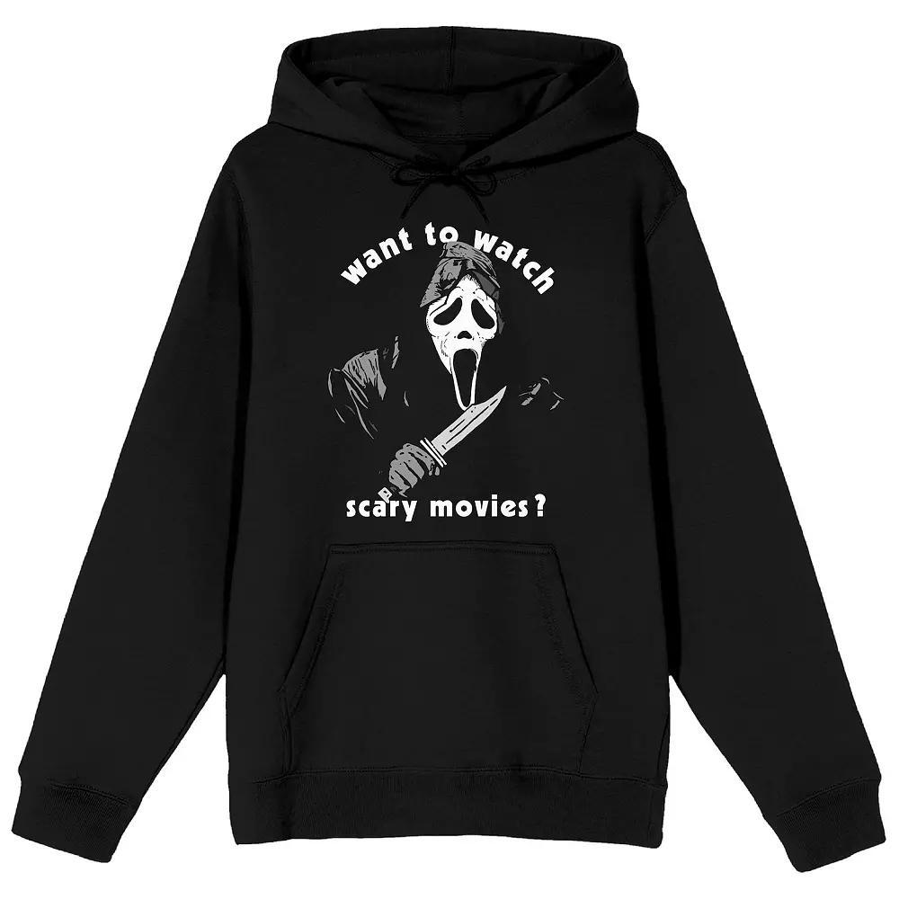 Men's Ghostface Want To Watch Hoodie, Size: XL, Black Product Image