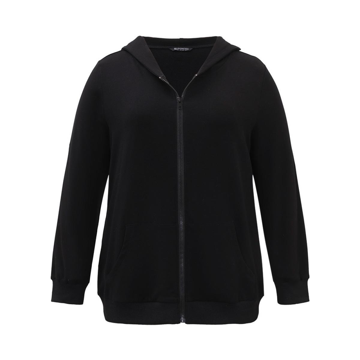 Plus Size Velvet Contrast V Neck Rib Knit Sweatshirt Women Raspberry Casual Velvet V-neck Festival-Christmas Sweatshirts BloomChic 12/L Product Image