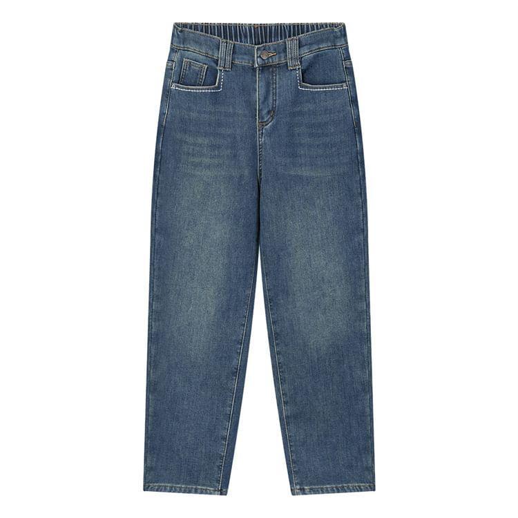 Plus Size High Rise Washed Harem Jeans Product Image