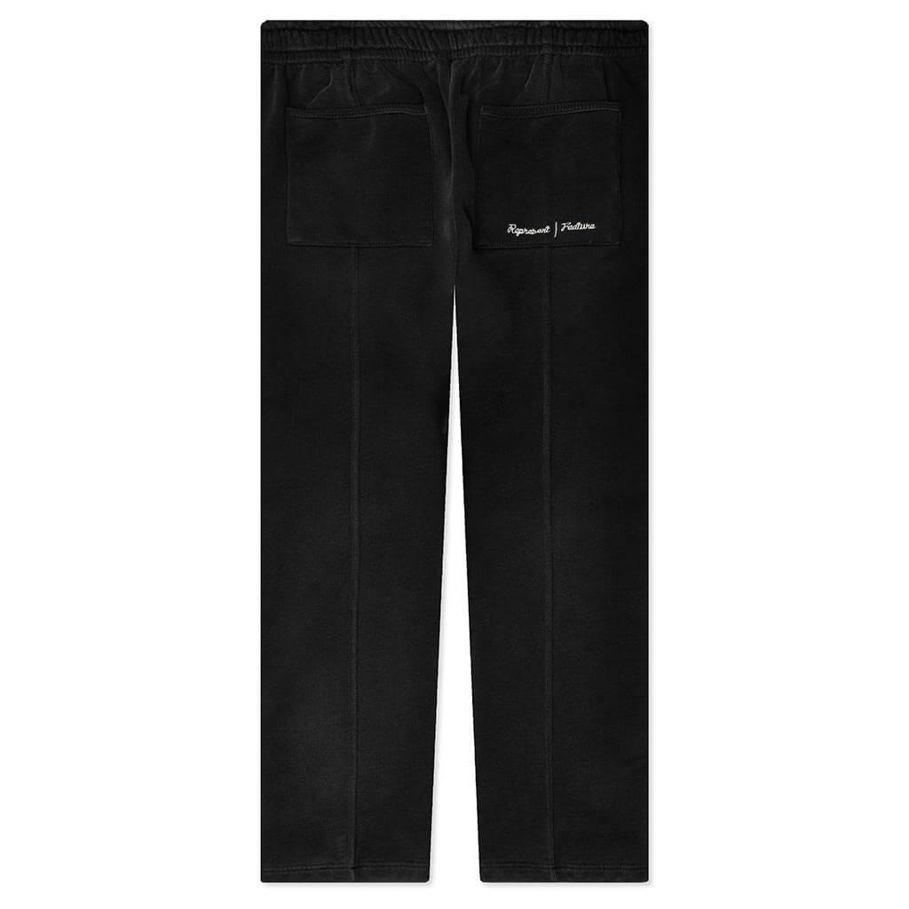 Feature x Represent Step Hem Sweatpants - Stained Black Male Product Image