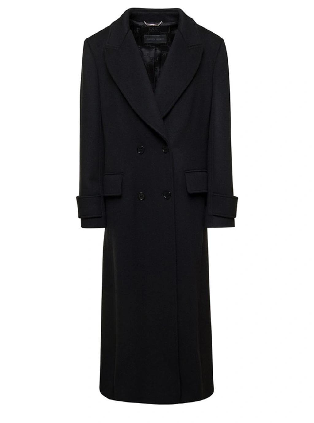 ALBERTA FERRETTI Double Breasted Coat In Black Product Image