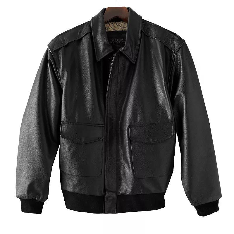 Big & Tall Excelled A-2 Leather Bomber Jacket, Men's, Size: 4XL, Brown Product Image