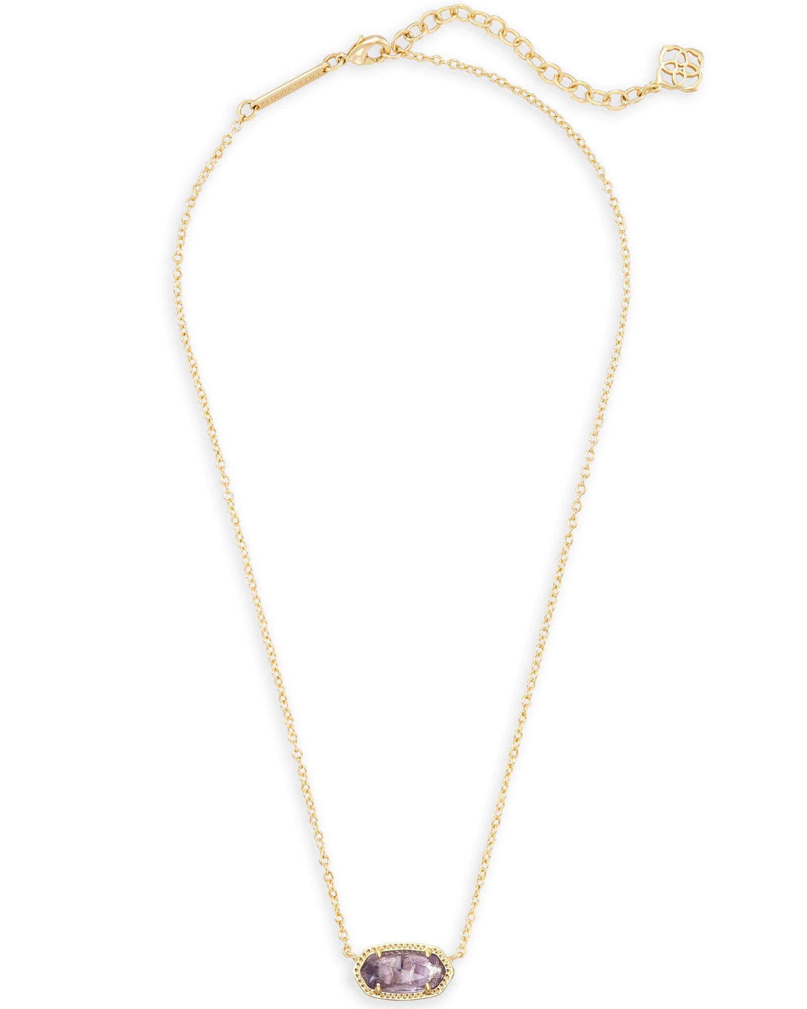 Elisa Gold Pendant Necklace in Peridot Illusion Product Image